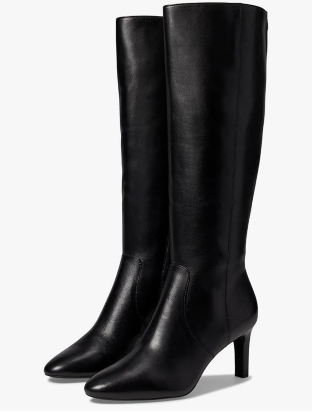 Lauren Ralph Lauren Black Over-the-Knee Leather Boots Sz 6 B